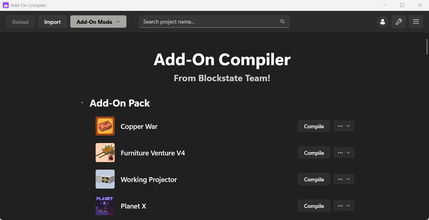 An image from the addon compiler microsoft store project